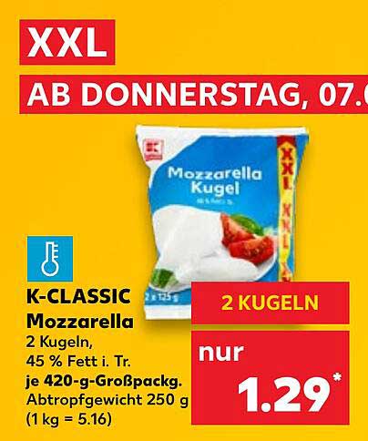 K-CLASSIC Mozzarella Kugel 2 Kugeln