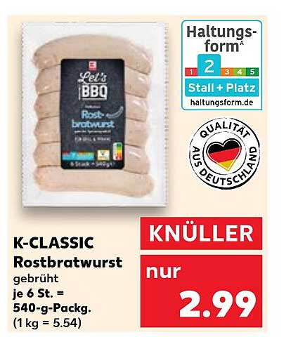 K-CLASSIC Rostbratwurst