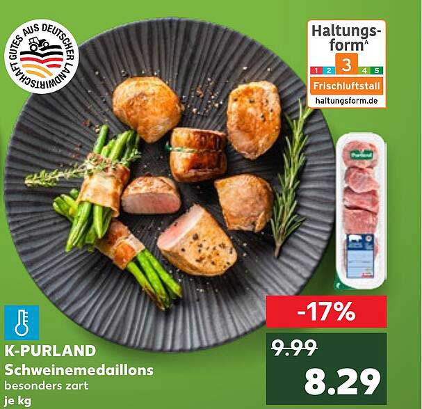 K-PURLAND Schweinemedaillons - besonders zart