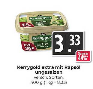 Kerrygold extra mit Rapsöl ungesalzen, 400 g