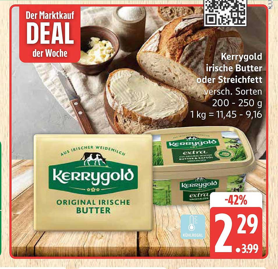 Kerrygold irische Butter oder Streichfett – verschiedene Sorten, 200 - 250 g