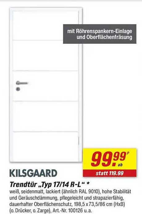 KILSGAARD Trendtür „Typ 17/14 R-L“