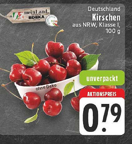 Kirschen aus NRW, Klasse I, 100 g