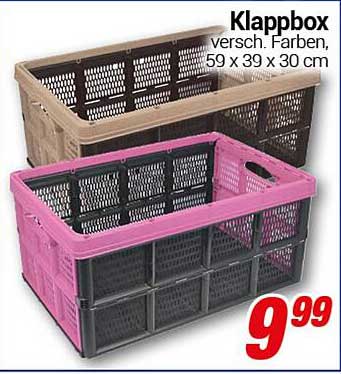 Klappbox - vielseitig einsetzbar in verschiedenen Farben