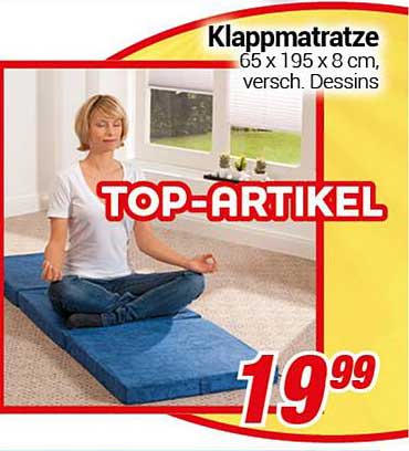 Klappmatratze 65 x 195 cm, 8 cm dick, verschiedene Dessins