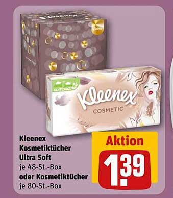 Kleenex Kosmetiktücher Ultra Soft je 48-St.-Box oder Kosmetiktücher je 80-St.-Box