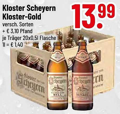 Kloster Scheyern Kloster-Gold - vielseitige Biersorten im Angebot