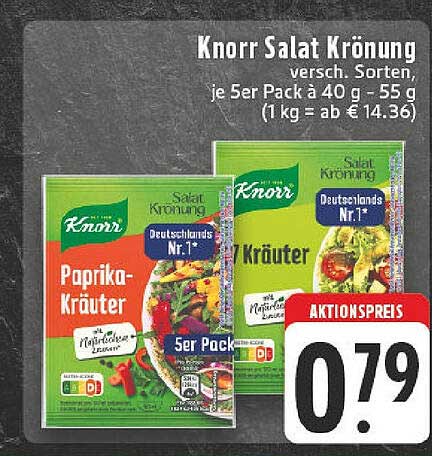 Knorr Salat Krönung – verschiedene Sorten