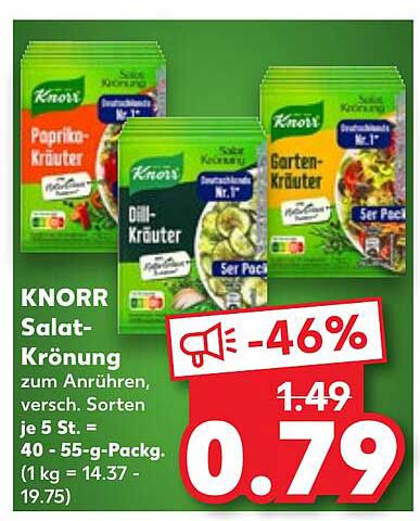 KNORR Salat-Krönung zum Anrühren, verschiedene Sorten