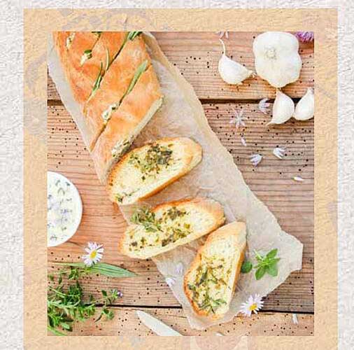 Knuspriges Knoblauch-Brot mit Kräutern