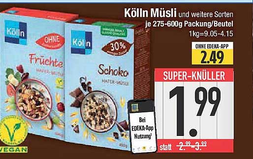 Kölln Müsli und weitere Sorten je 275-600g Packung/Beutel