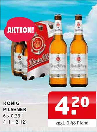 KÖNIG PILSENER 6 x 0,33 l - Aktion!