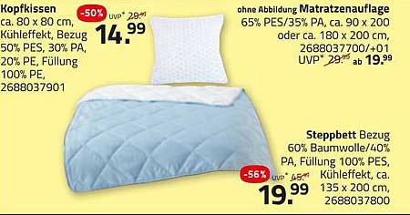 Kopfkissen und Steppbett im Vorteilspaket