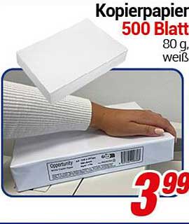 Kopierpapier 500 Blatt, 80 g, weiß