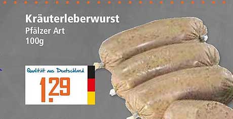 Kräuterleberwurst Pfälzer Art 100g
