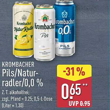 Krombach Pils/Natur Radler 0,0 %