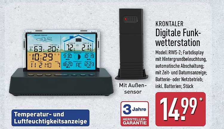 KRONTALER Digitale Funk-Wetterstation