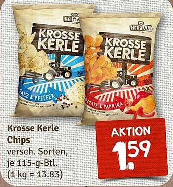 Krosse Kerle Chips - verschiedene Sorten