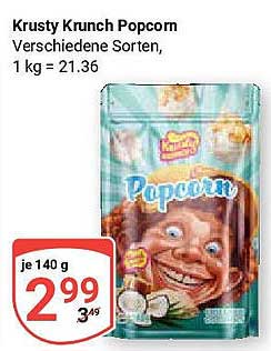 Krusty Krunch Popcorn - verschiedene Sorten, 140 g