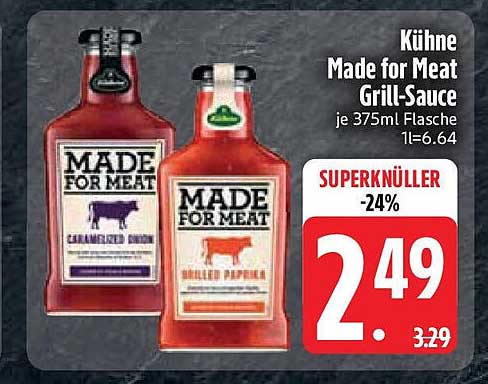 Kühne Made for Meat Grill-Sauce je 375ml Flasche