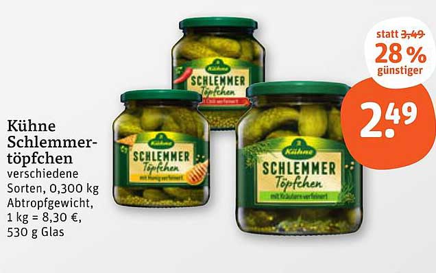 Kühne Schlemmer-Töpfchen – verschiedene Sorten, 0,300 kg