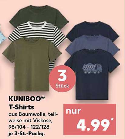 KUNIBOO® T-Shirts - 3er-Pack für nur 4,99*