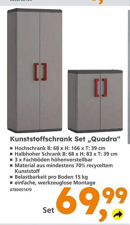 Kunststoffschrank Set „Quadra“