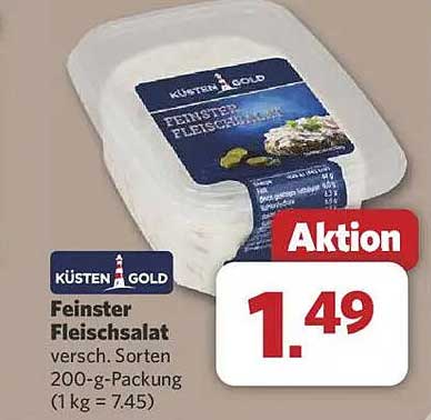 Küsten Gold Feiner Fleischsalat - 200g Packung für nur 1,49€