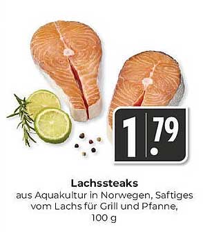Lachssteaks aus Aquakultur in Norwegen, Saftiges vom Lachs für Grill und Pfanne, 100 g