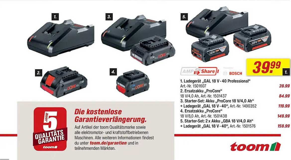 Ladegerät „GAL 18 V - 40 Professional“