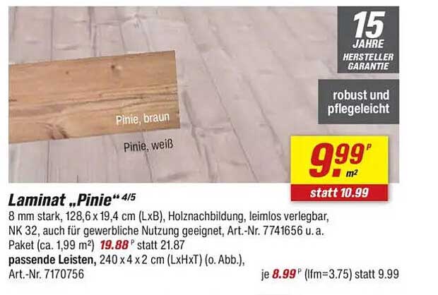 Laminat „Pinie“ 4/5
