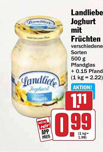 Landliebe Joghurt mit Früchten 500 g