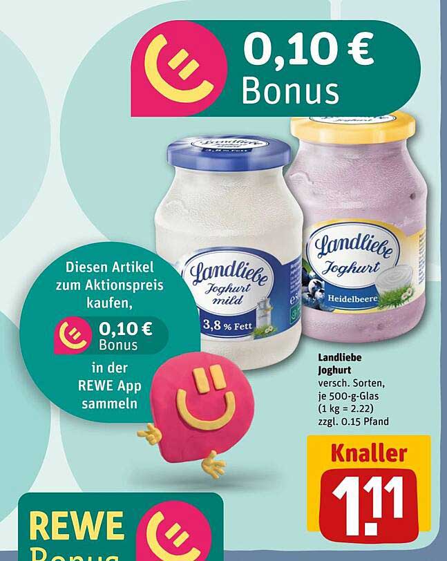 Landliebe Joghurt (verschiedene Sorten, 500 g)