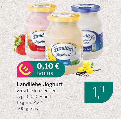 Landliebe Joghurt - verschiedene Sorten