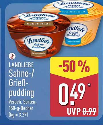 LANDLIEBE Sahne-/Grießpudding 150-g-Becher