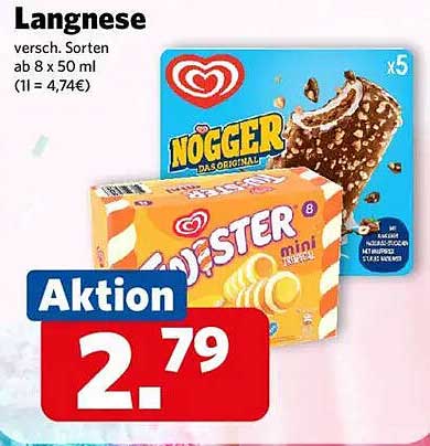Langnese Eiscreme Aktionspaket - verschiedene Sorten