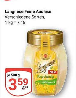 Langnese Feine Auslese Rapshonig, 500 g