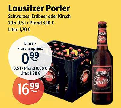Lausitzer Porter – Schwarz, Erdbeer oder Kirsch im 20er Pack