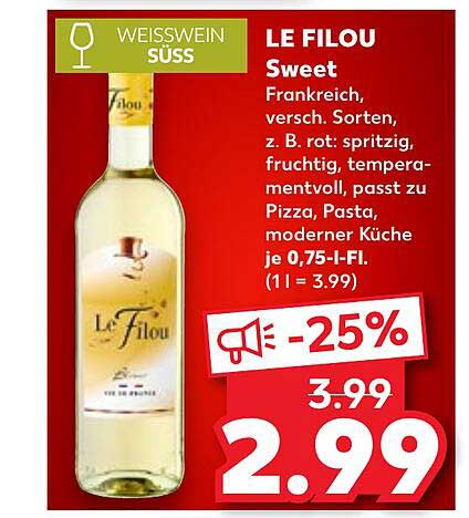 LE FILOU Sweet Weißwein