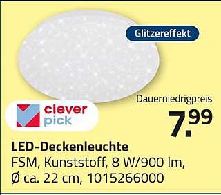 LED-Deckenleuchte mit Glitzereffekt – clever pick