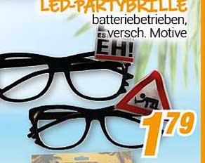 LED-Partybrille - batteriebetrieben, in verschiedenen Motiven