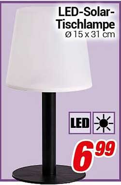 LED-Solar-Tischlampe Ø 15 x 31 cm