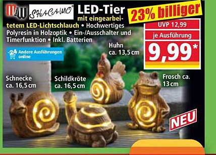 LED-Tier mit eingelötetem LED-Lichtschlauch – 23 % günstiger!