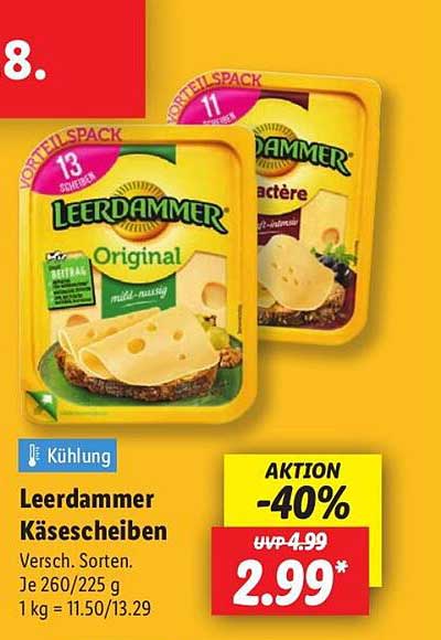 Leerdammer Käsescheiben - Aktion -40%