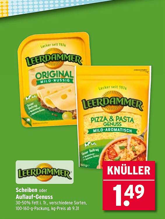 Leerdammer Scheiben oder Auflauf-Genuss