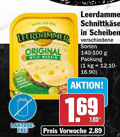 Leerdammer Schnittkäse in Scheiben - verschiedene Sorten