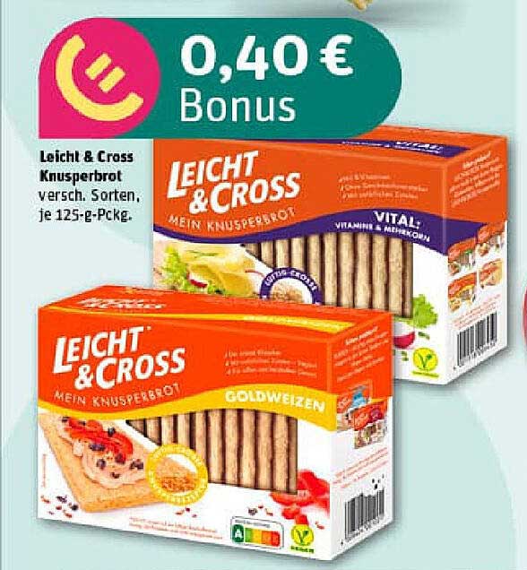 Leicht & Cross Knusperbrot, verschiedene Sorten, je 125 g-Packung