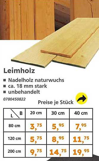 Leimholz naturwuchs - unbeleuchtet und vielseitig einsetzbar