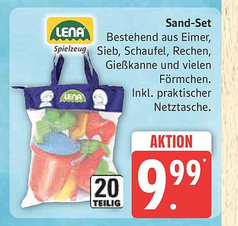 LENA Sand-Set 20-teilig - Spielspaß für Groß und Klein