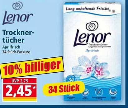 Lenor Trocknertücher Aprilfrisch 34 Stück